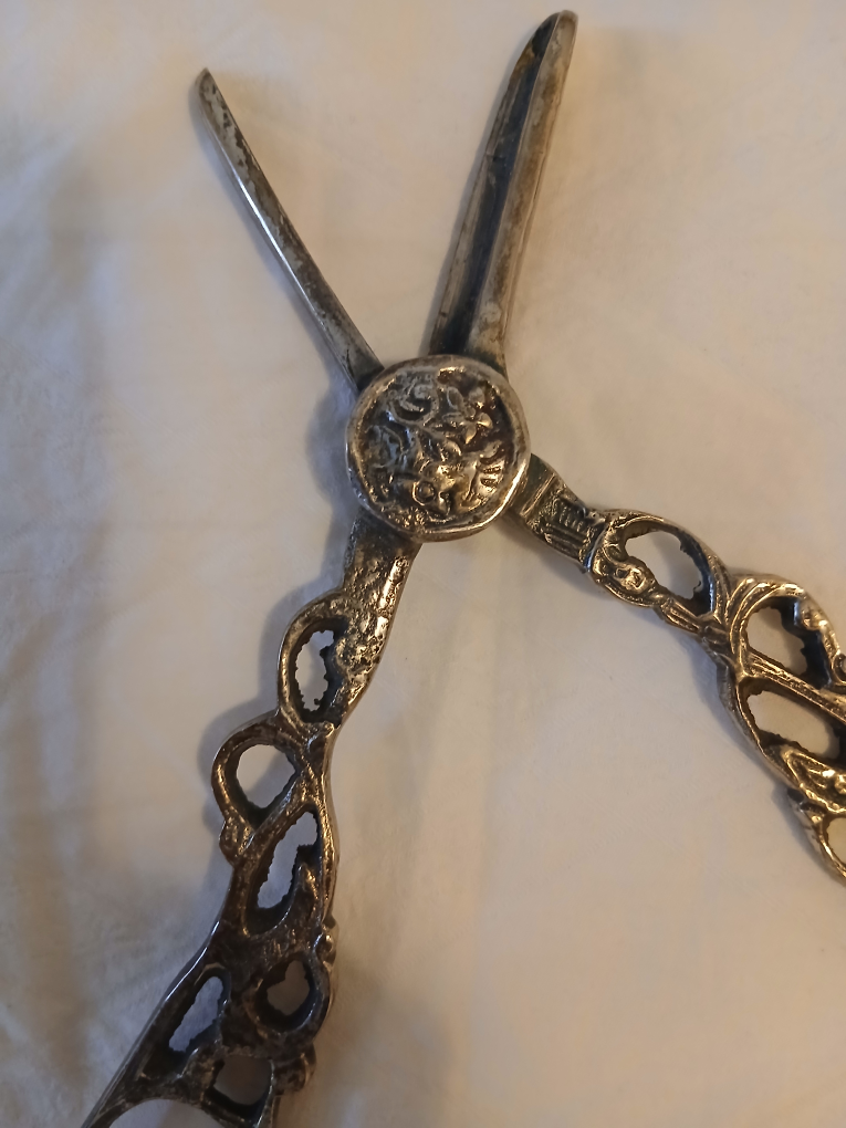Antique Ornate Silver Grape Shears - photo 5