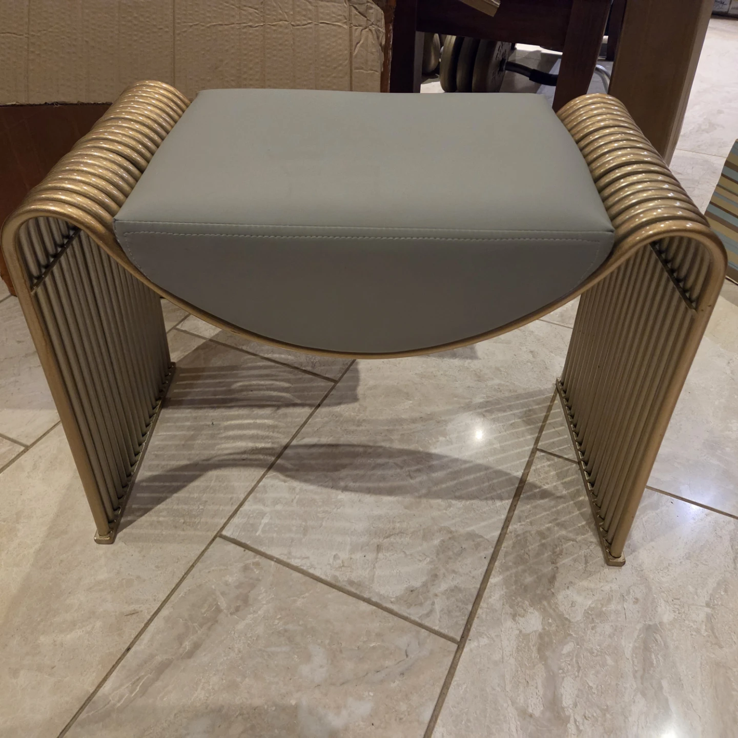 Modern Gold Ottoman Stool - photo 3