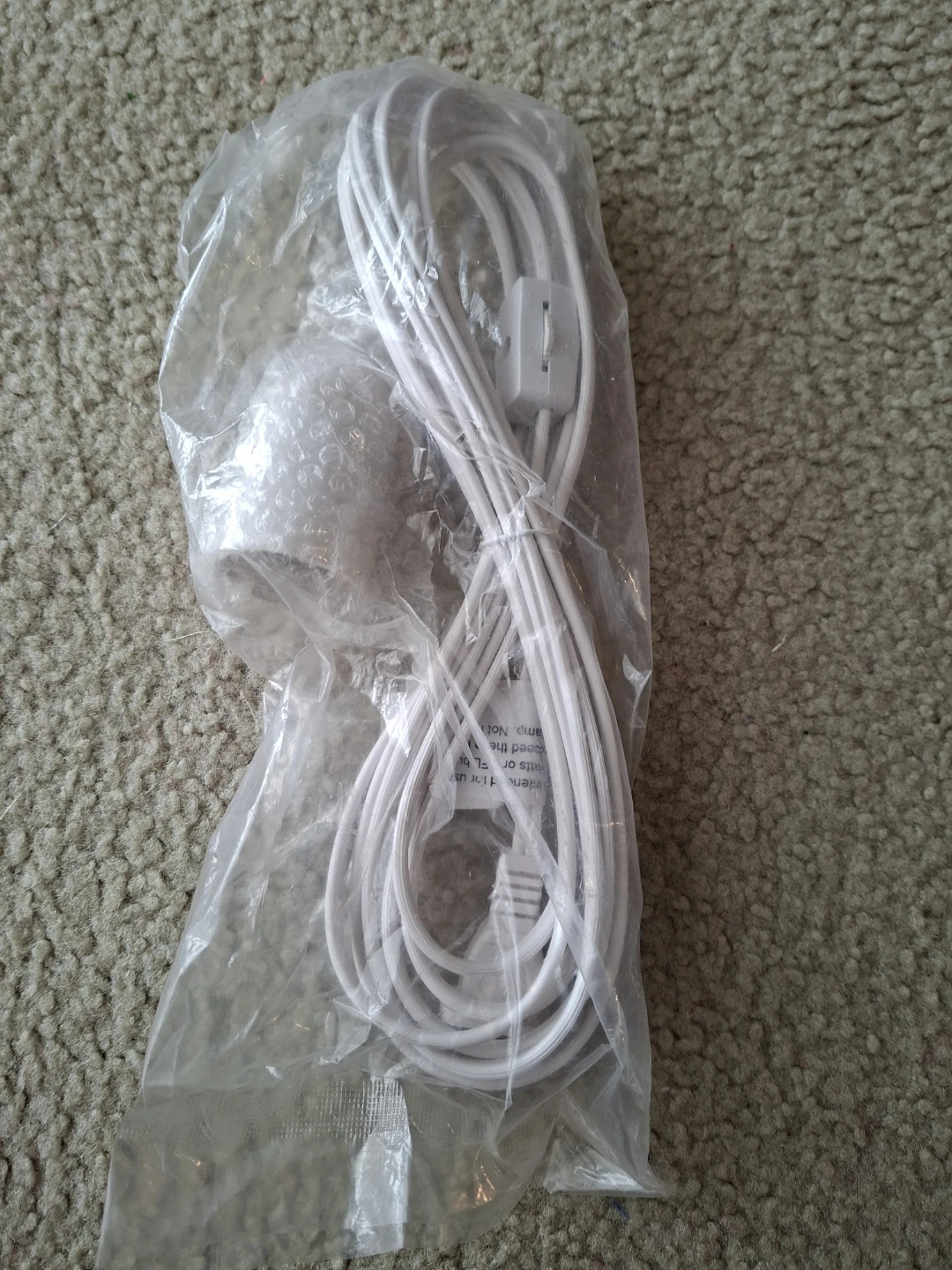 White Lamp Cord with In-line Switch