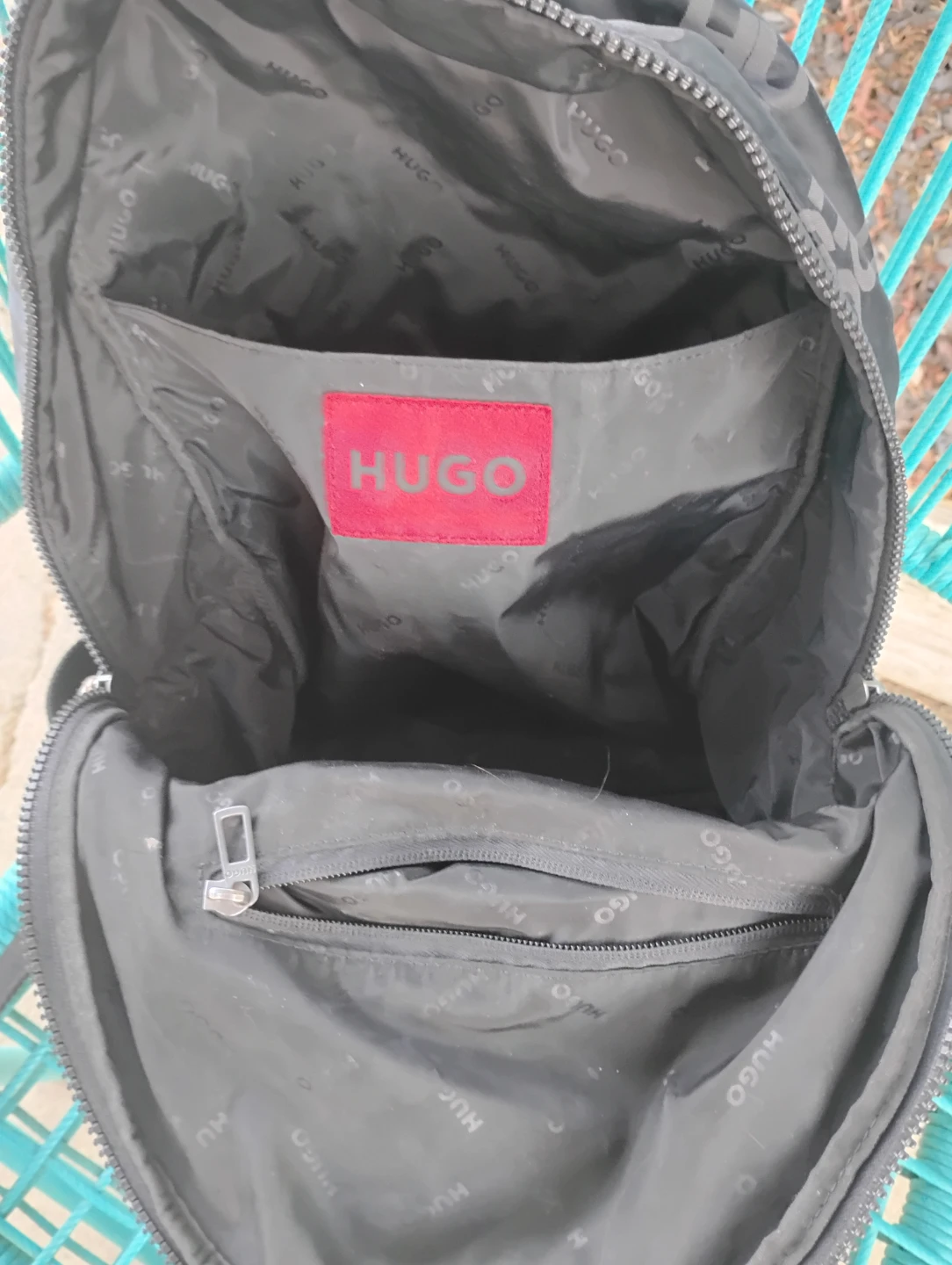 HUGO BOSS Backpack Black Logo Print - photo 3