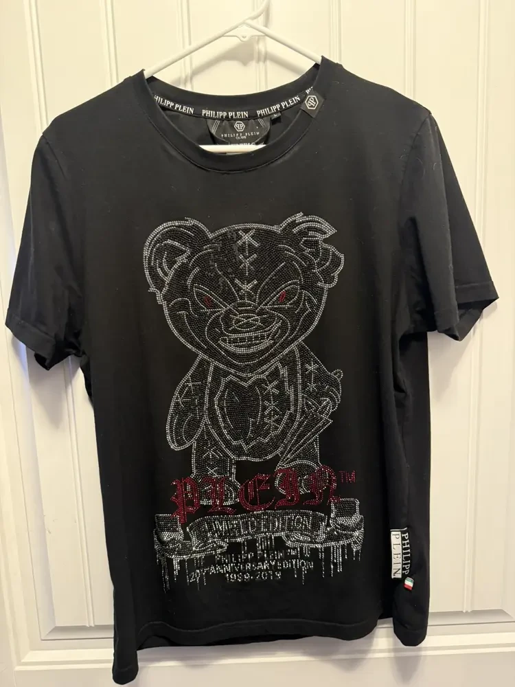 Like New Phillip Plein Platinum Line Sz Sm Killer Teddy Tshirt