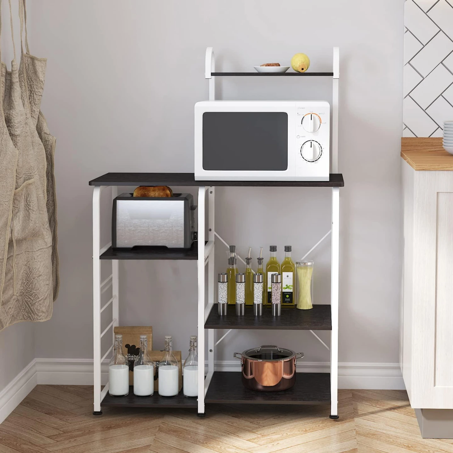 Kitchen Baker's Rack with Shelves and Hooks - photo 2