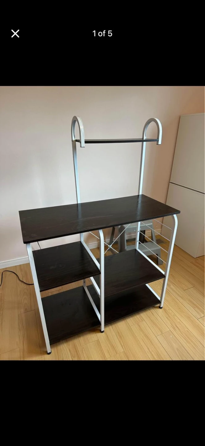 Kitchen Baker's Rack with Shelves and Hooks - photo 4