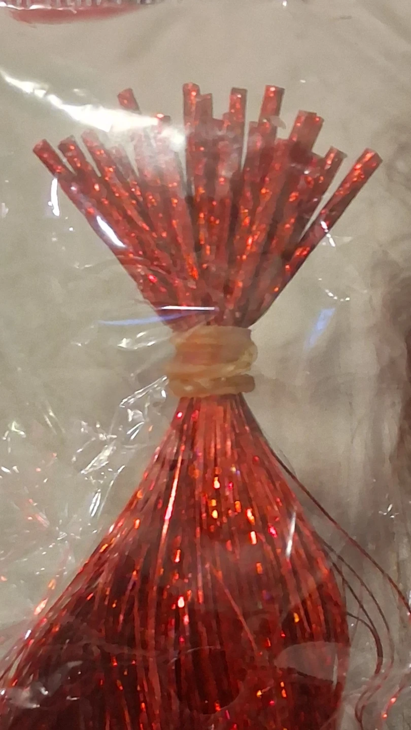 Clip-in Hair Extensions - Brown amd red tinsel