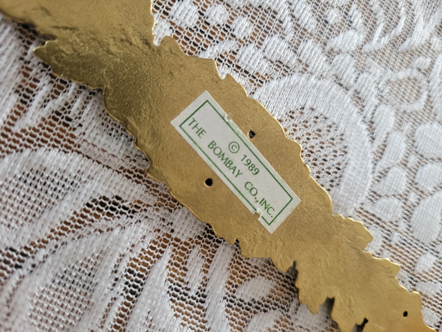 Vintage Brass Bombay Ornate Rose and Bow Ormolu Embellishments - photo 3