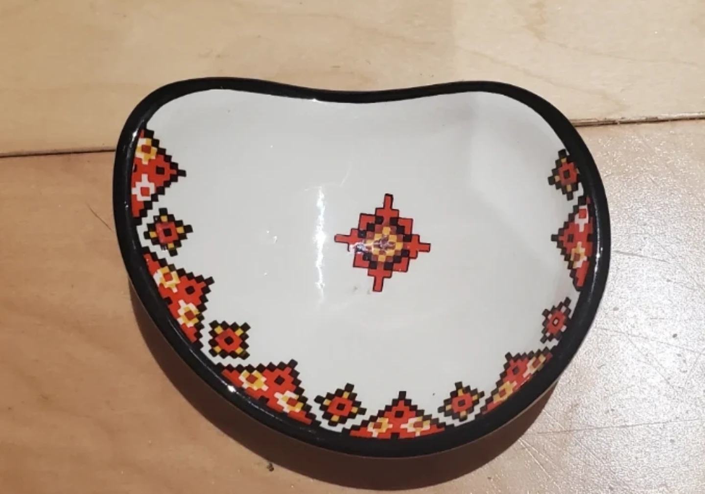 Ceramic Trinket Dish with Geometric Pattern - photo 2
