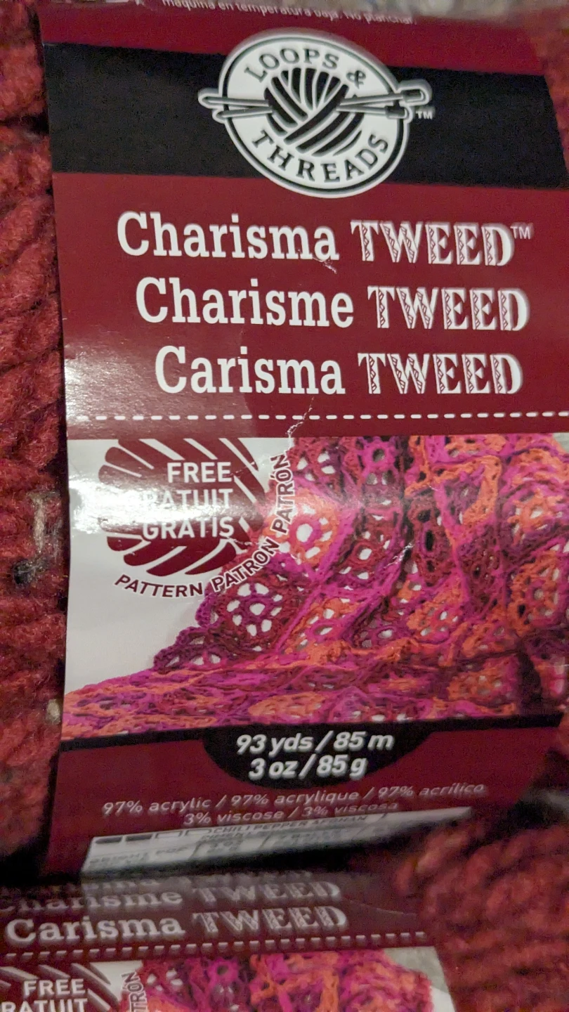 4 Skeins - Loops & Threads Charisma Tweed Yarn - photo 2