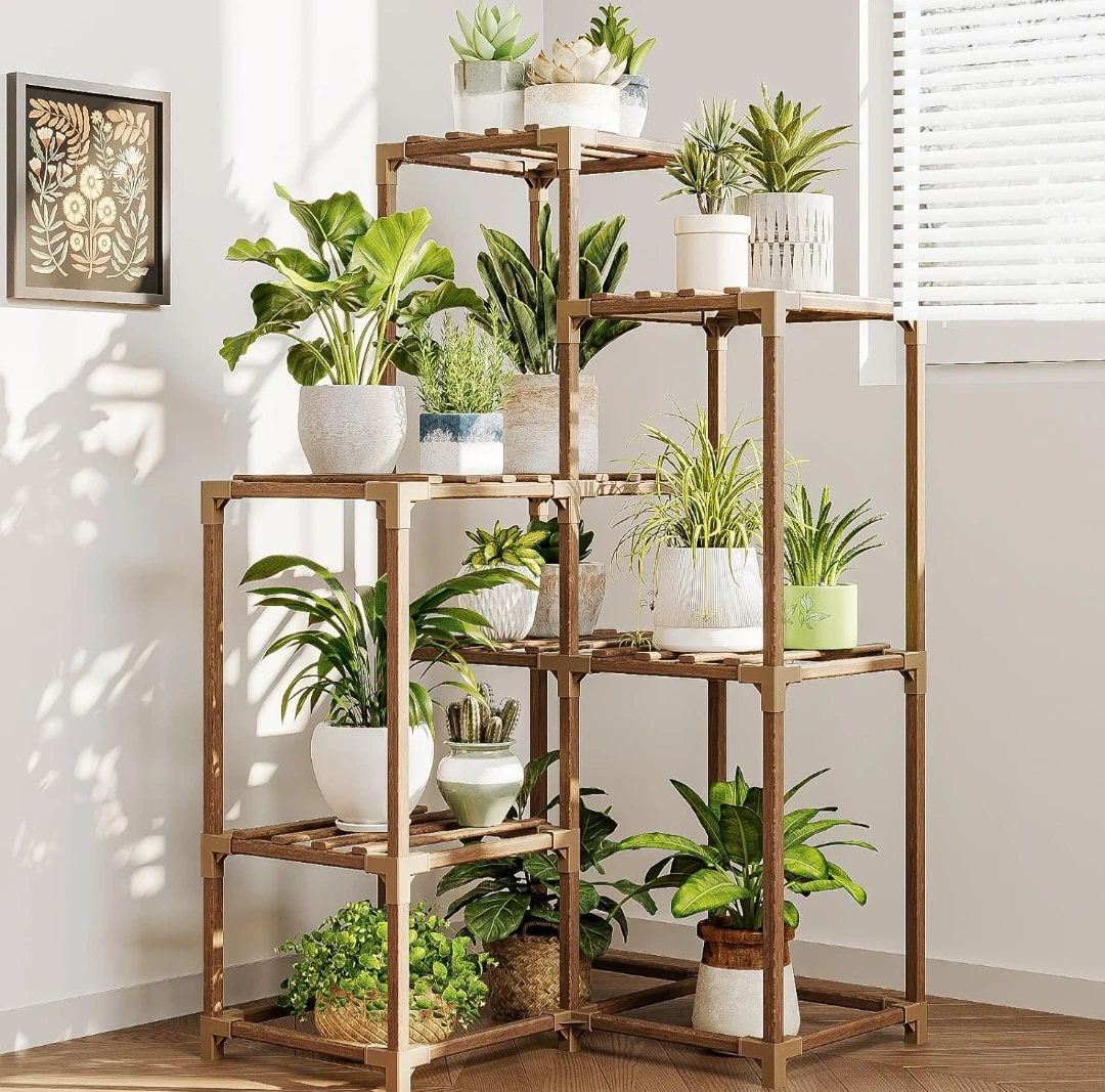 Wooden Tiered Plant Stand
