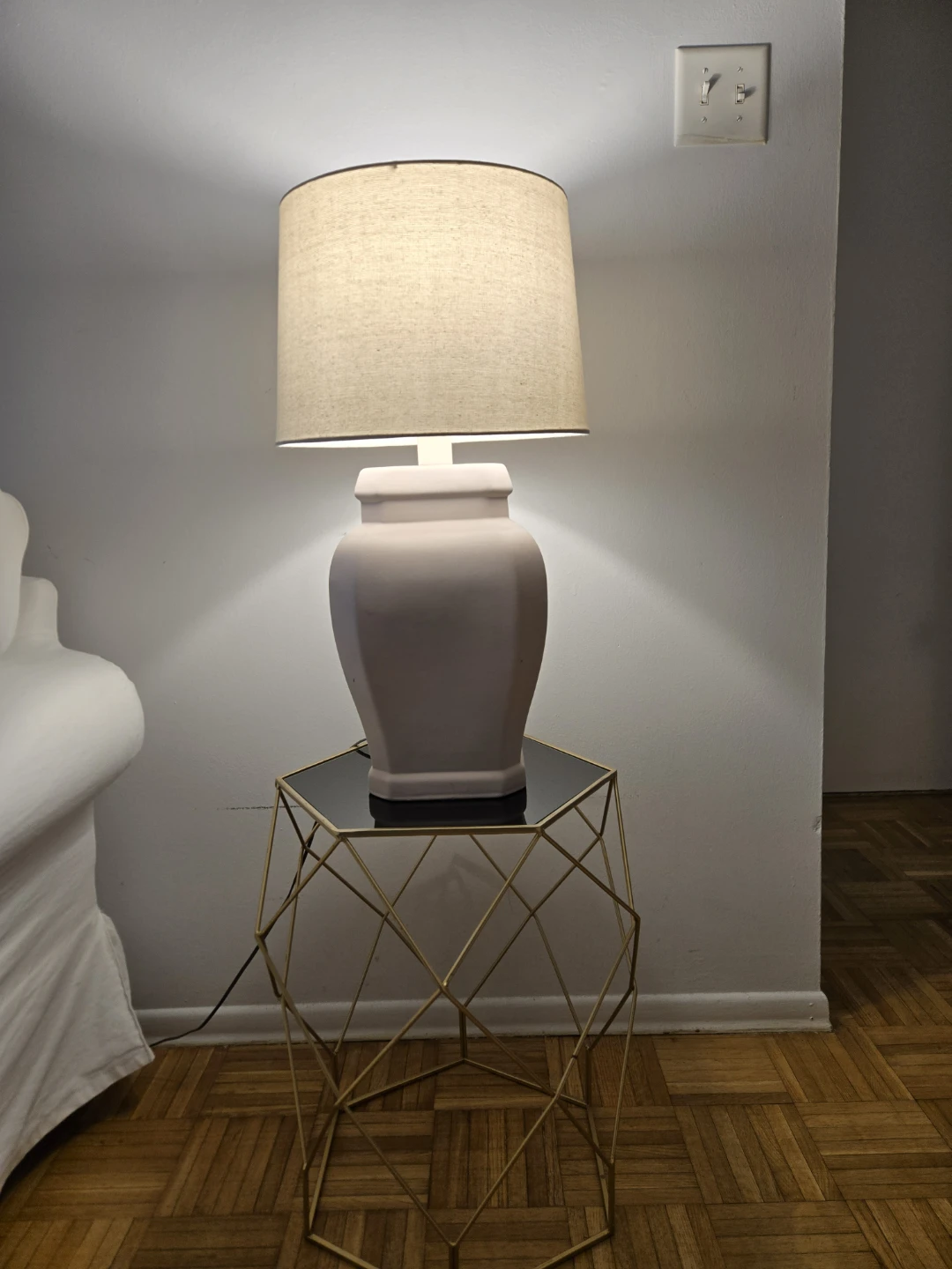 Pair of light pink ginger jar table lamps - photo 4