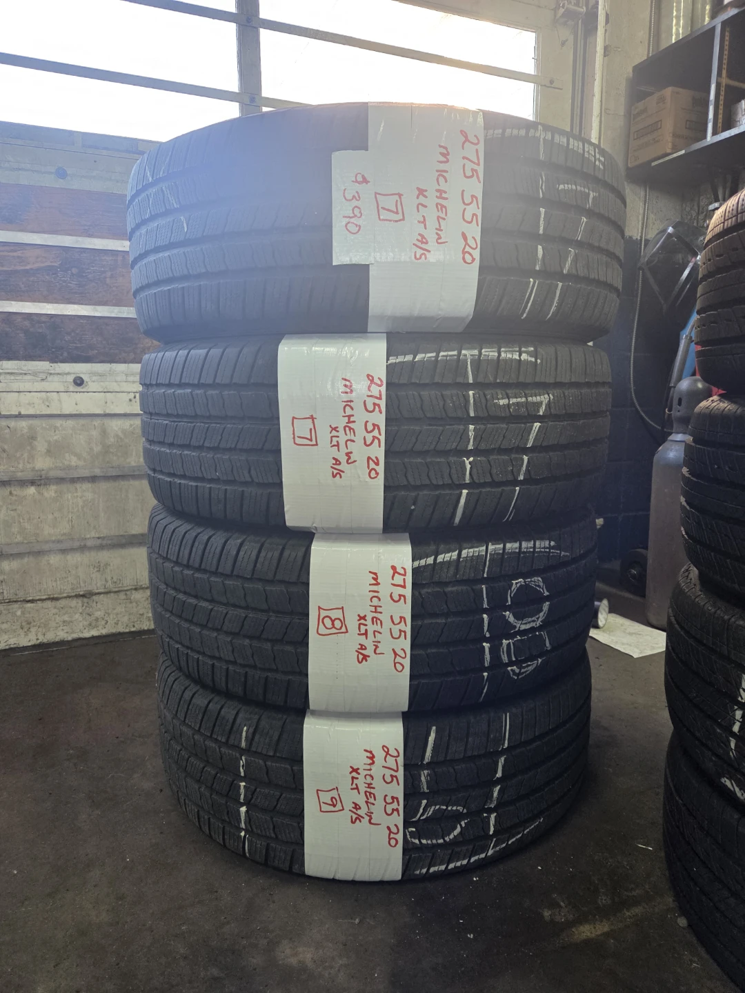 Set of 4 Michelin 275 55 20 XLT A/S Tires