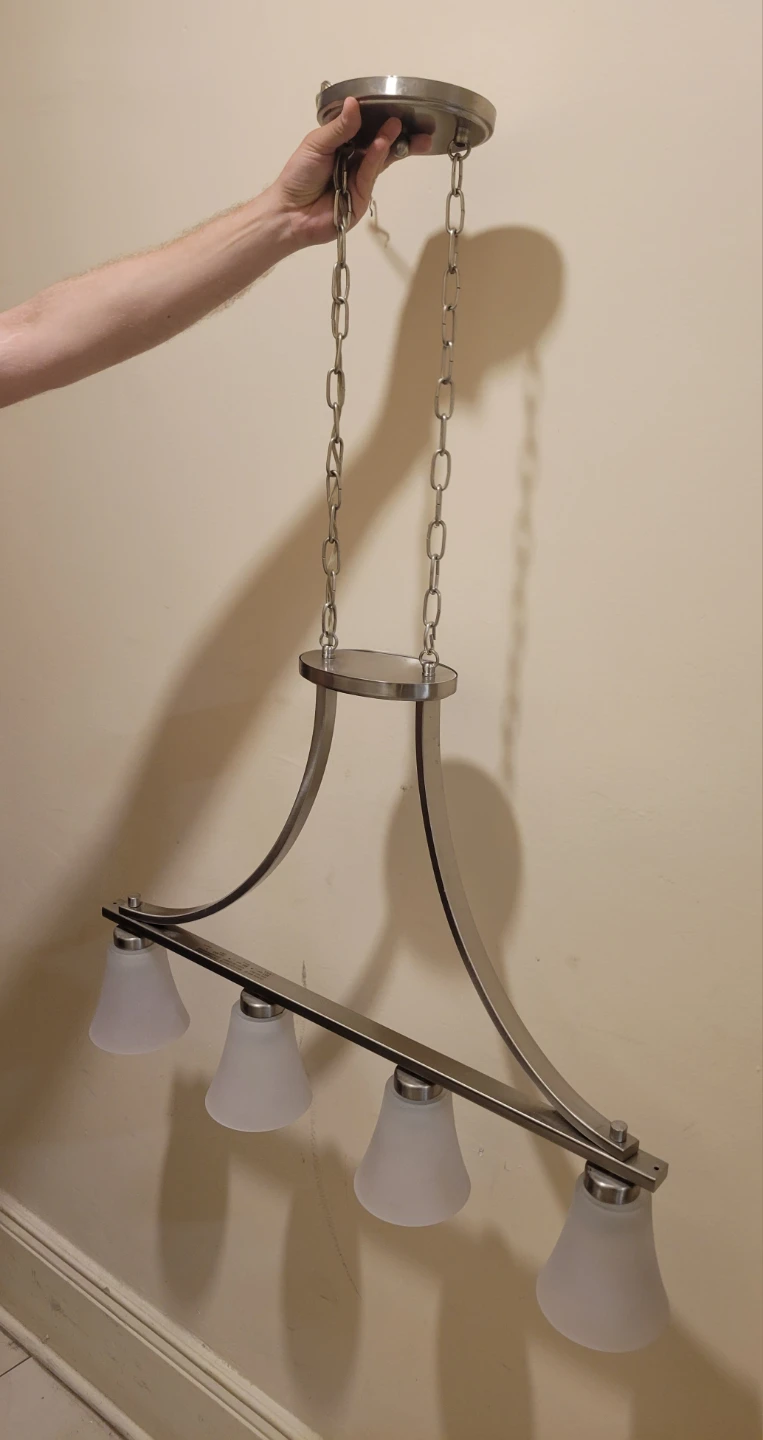 4-Light Brushed Nickel Pendant Light Fixture