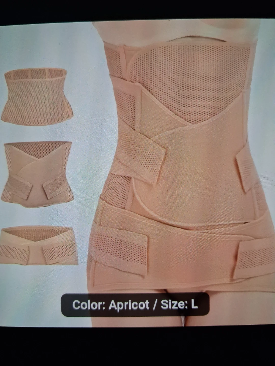 Postpartum Recovery Belt Set - Apricot, Size L