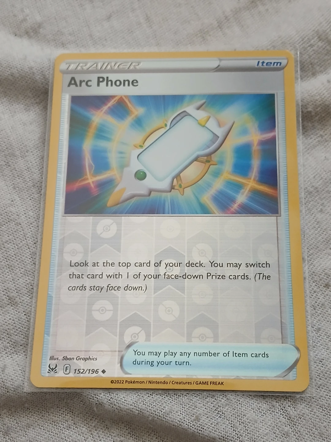 2022 Arc Phone Trainer Item Pokémon Card