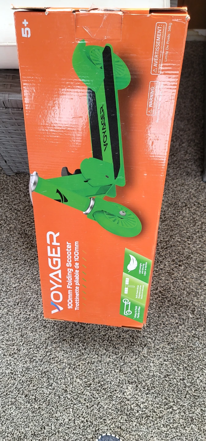 Voyager 100mm Folding Scooter - Green