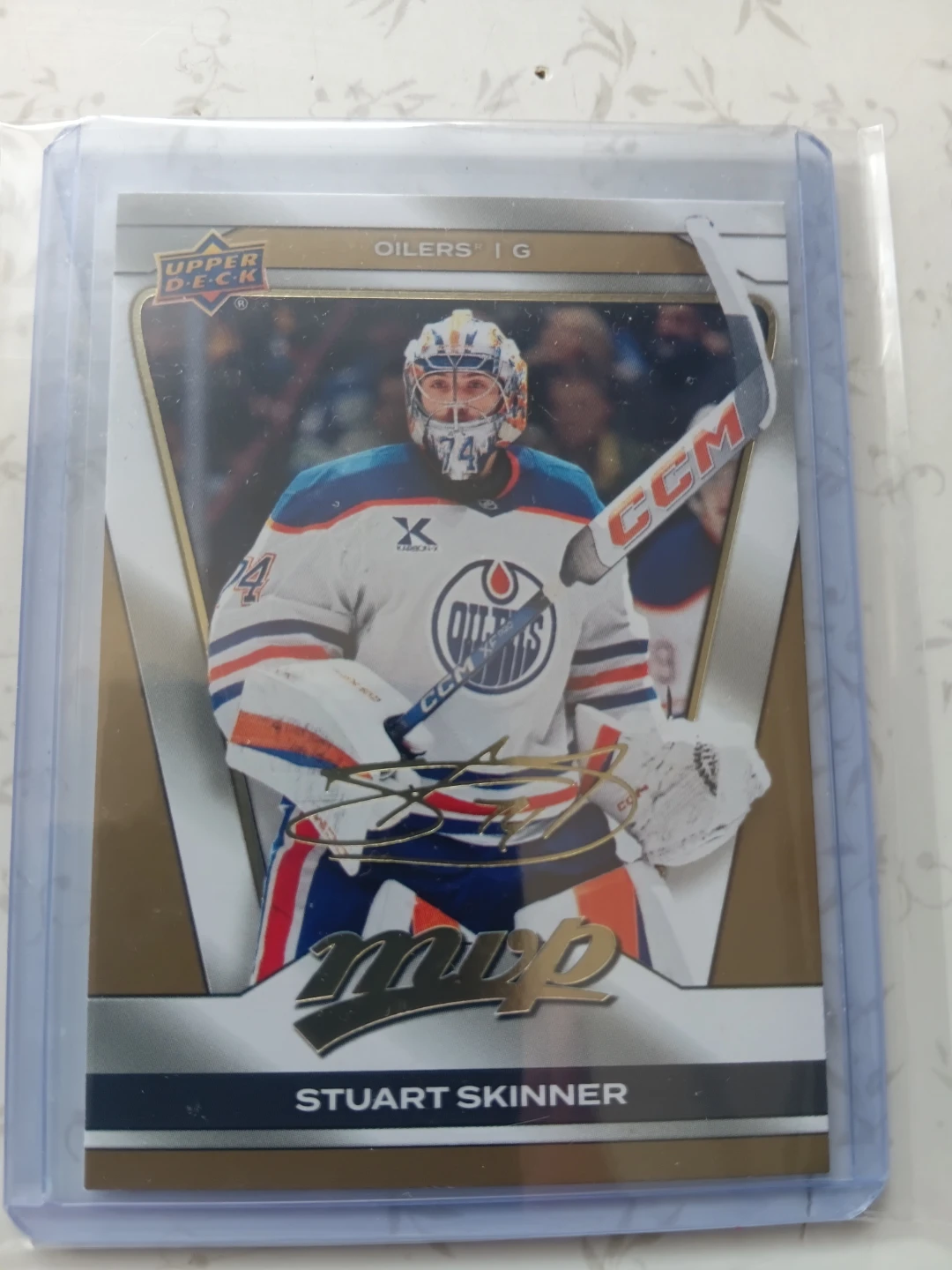 2025-26 Upper Deck MVP Hockey Card - Stuart Skinner Gold Script