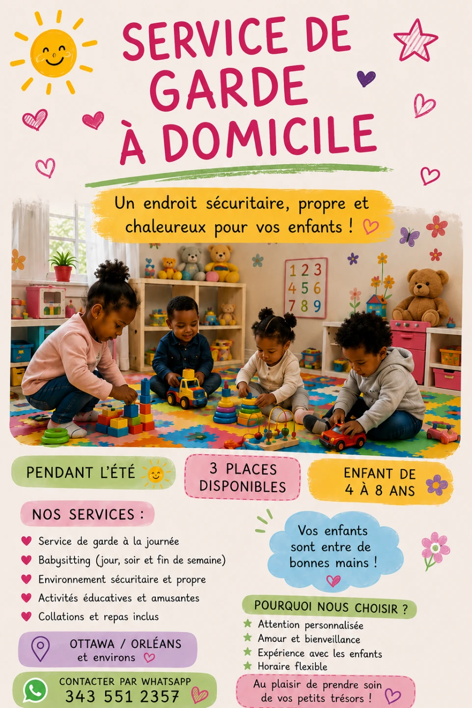 Service de garde d'enfant à domicile