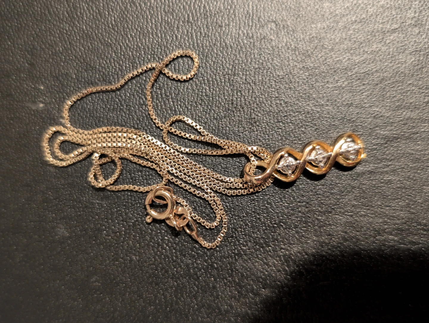 Rose Gold Tone Necklace 925 marked