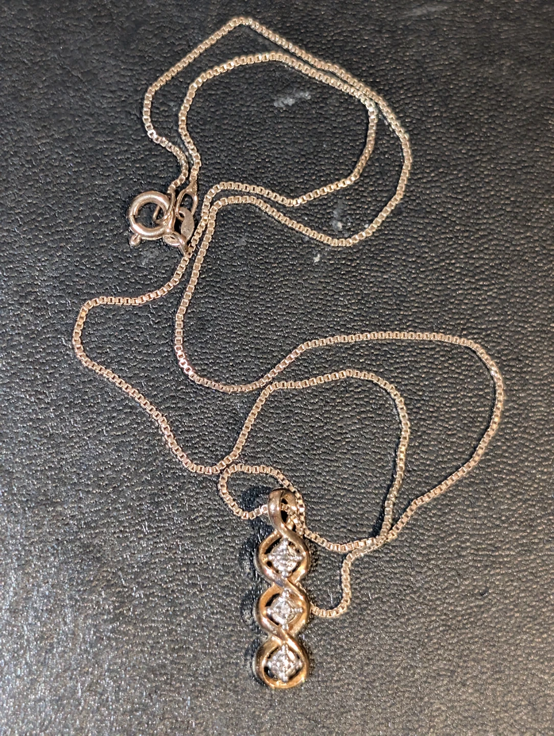 Rose Gold Tone Necklace 925 marked - photo 4