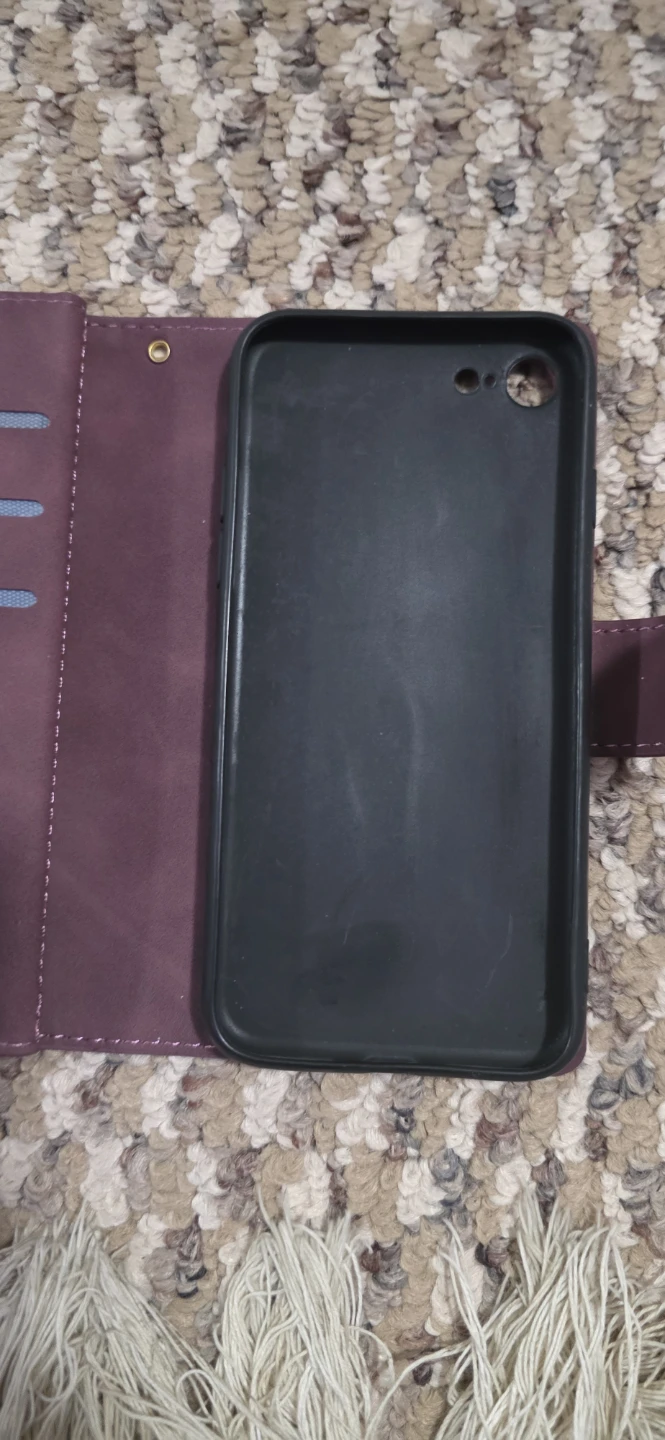 Dark Red Flip Wallet Phone Case with Zipper - photo 4