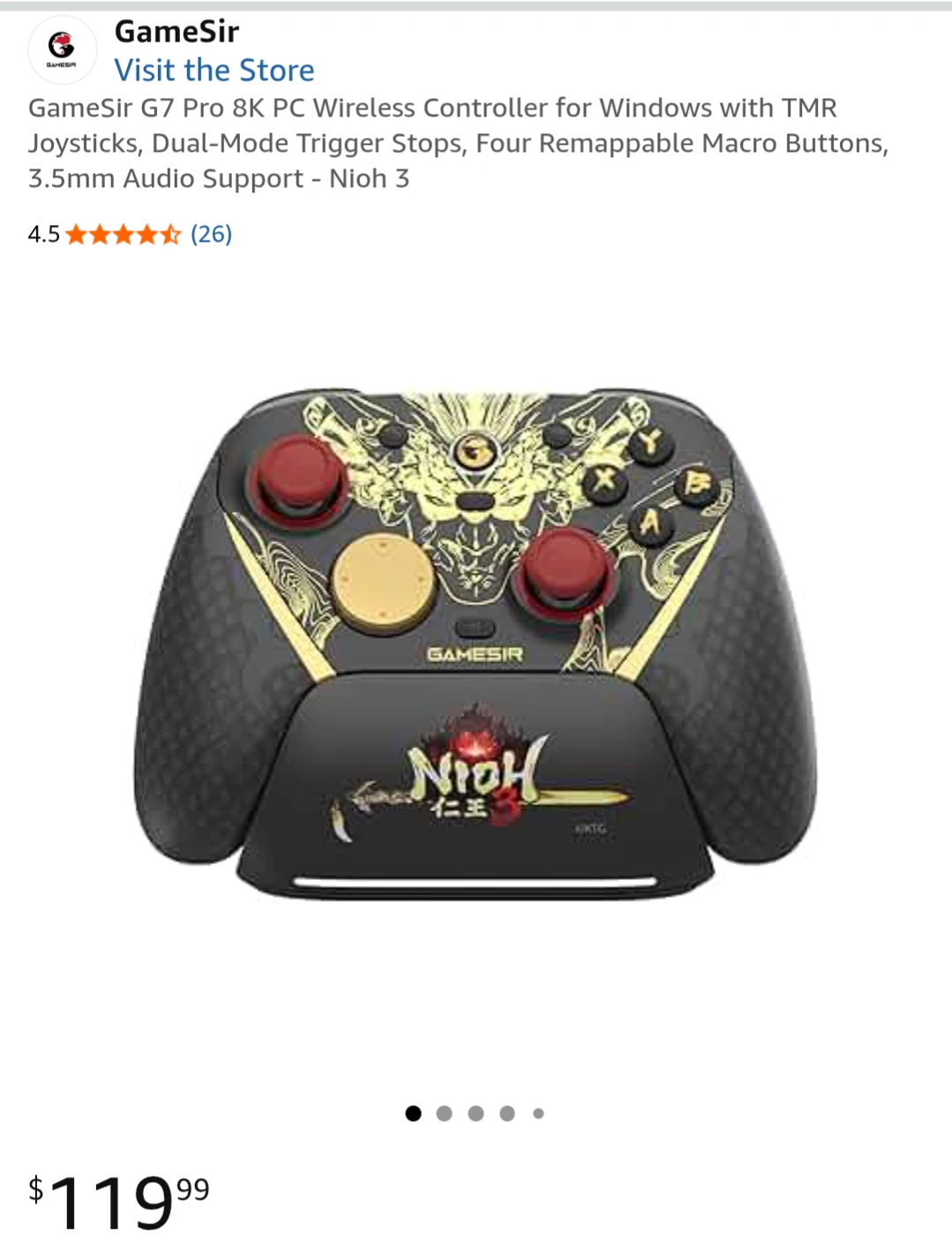 GameSir G7 Pro 8K PC Wireless Controller - Nioh 3 Edition