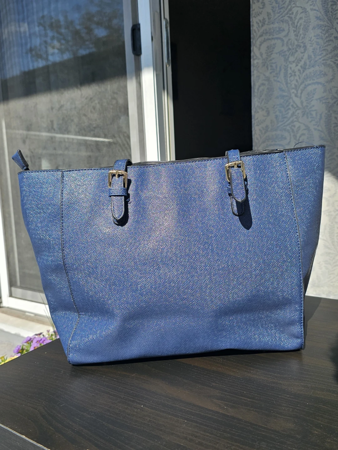 Coach Blue Pebble Leather Tote Bag - photo 4