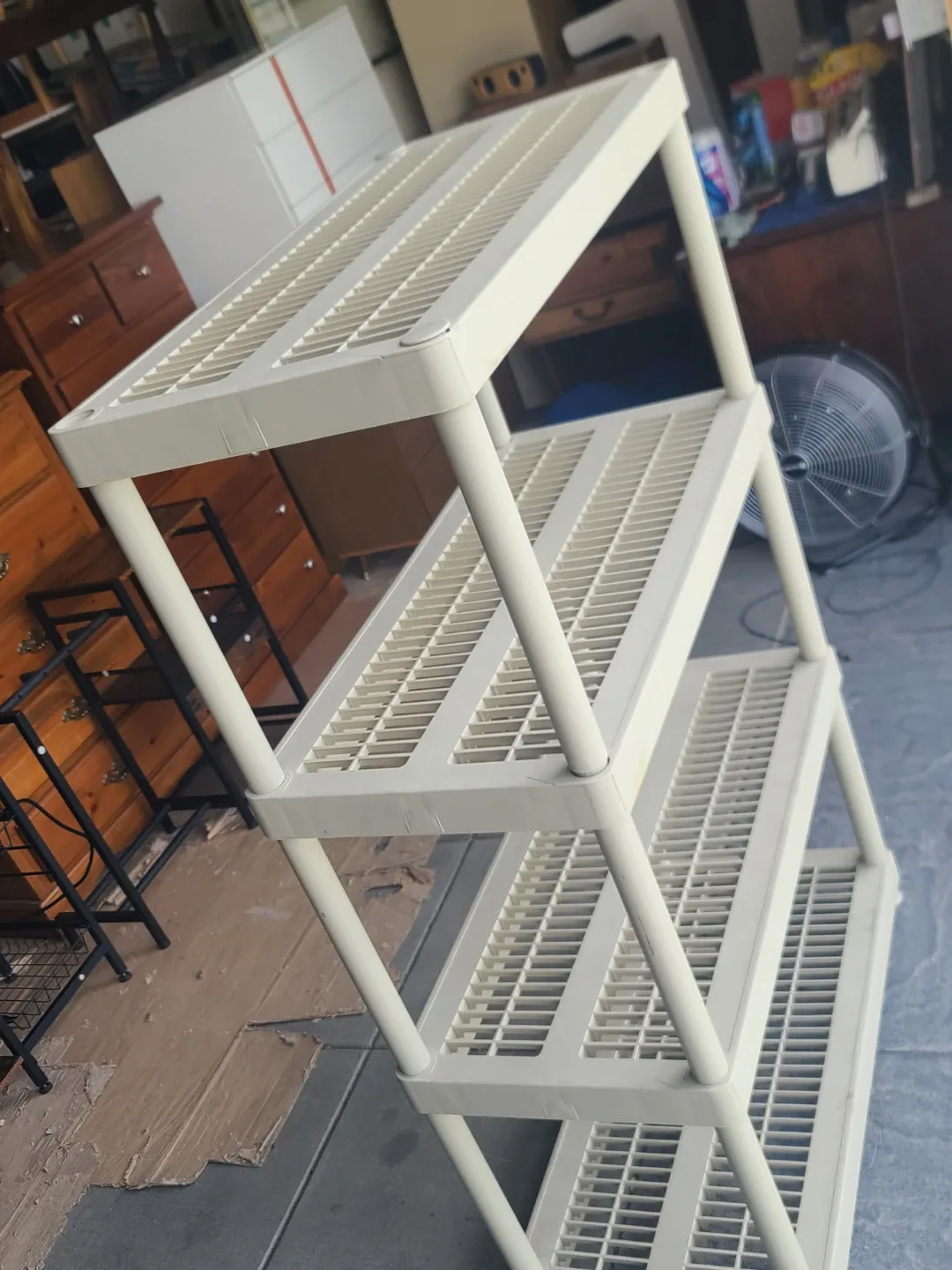 4-Tier Plastic Shelving Unit - photo 4