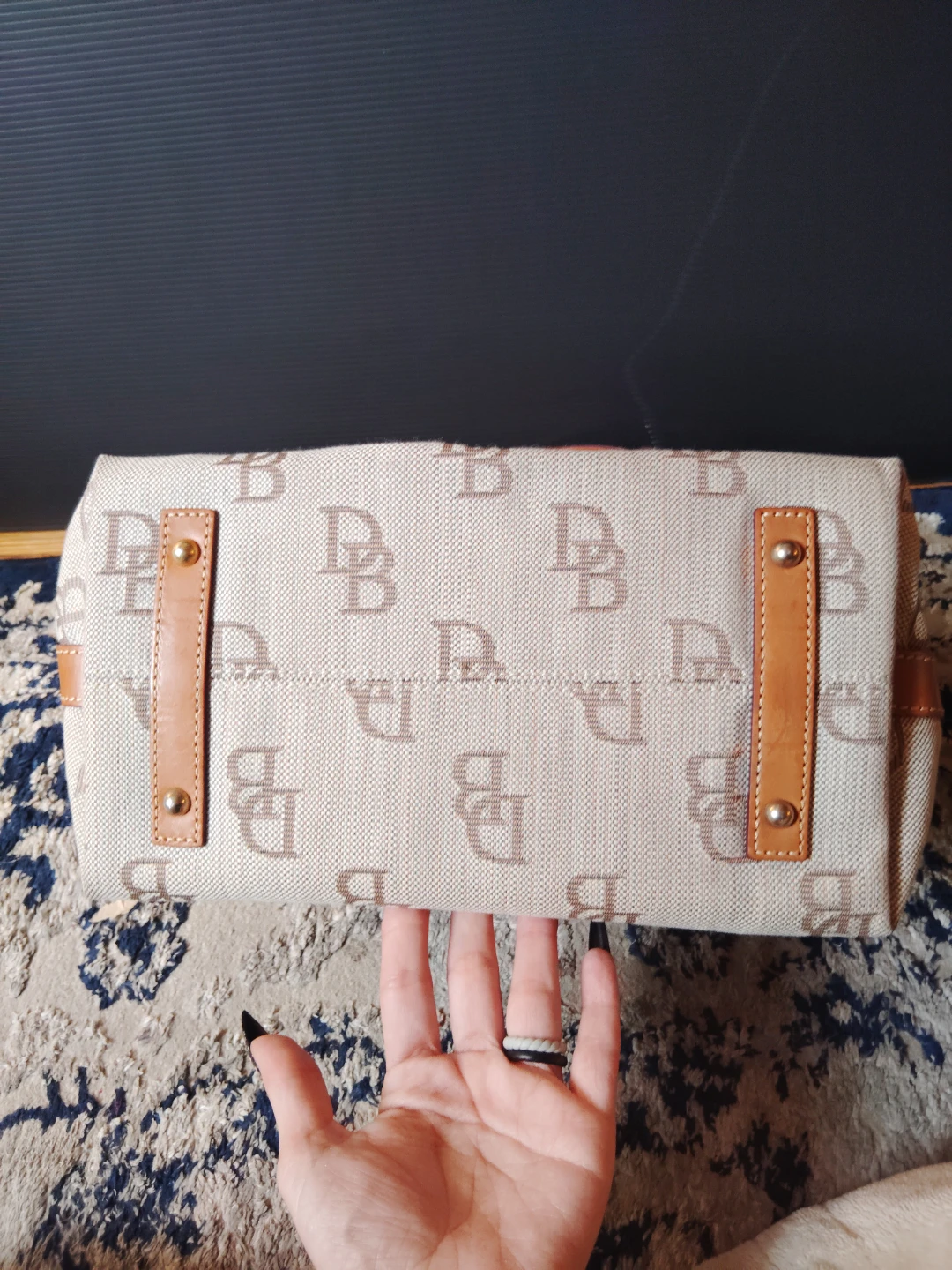 Dooney & Bourke Monogram Canvas Satchel Handbag - photo 3