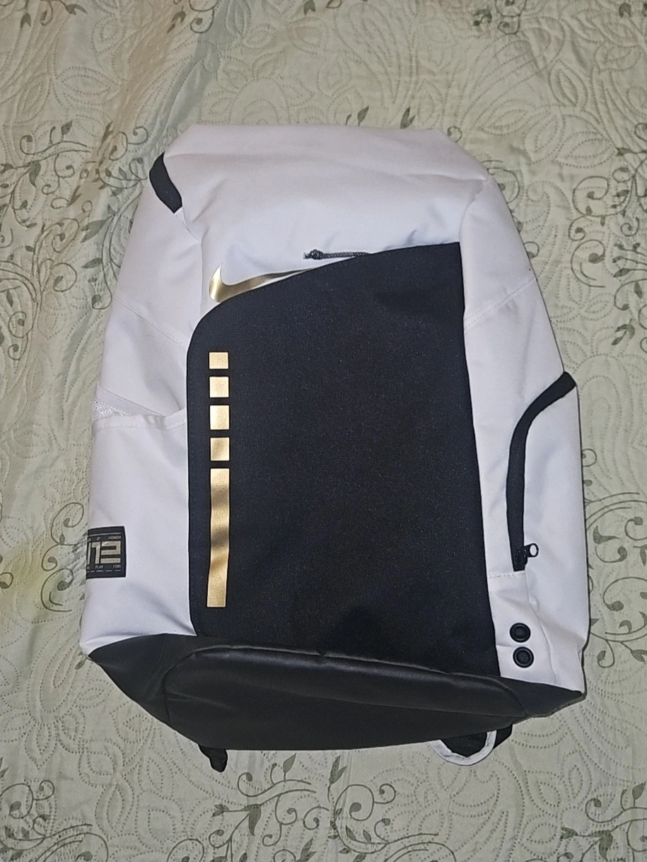 Nike Hoops Elite White & Gold Backpack
