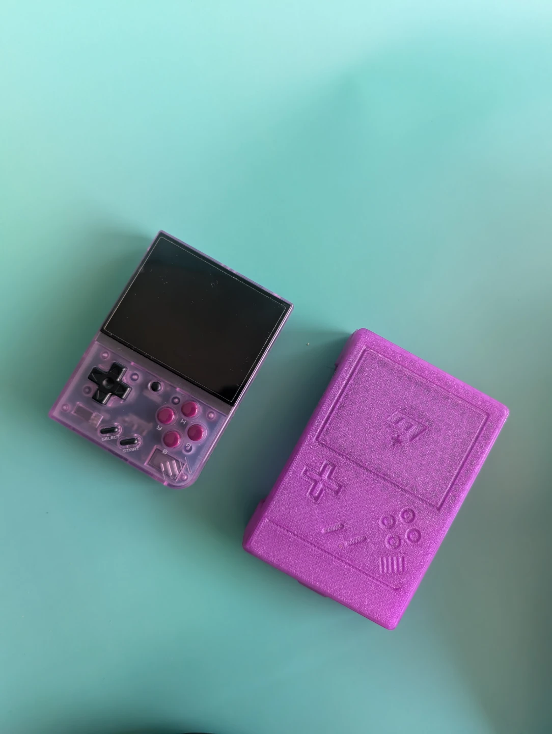 Miyoo mini plus  purple handheld retro games and case - photo 2