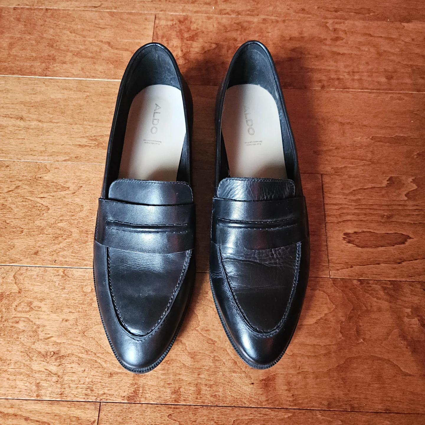 ALDO Pointed Toe Loafers in Black