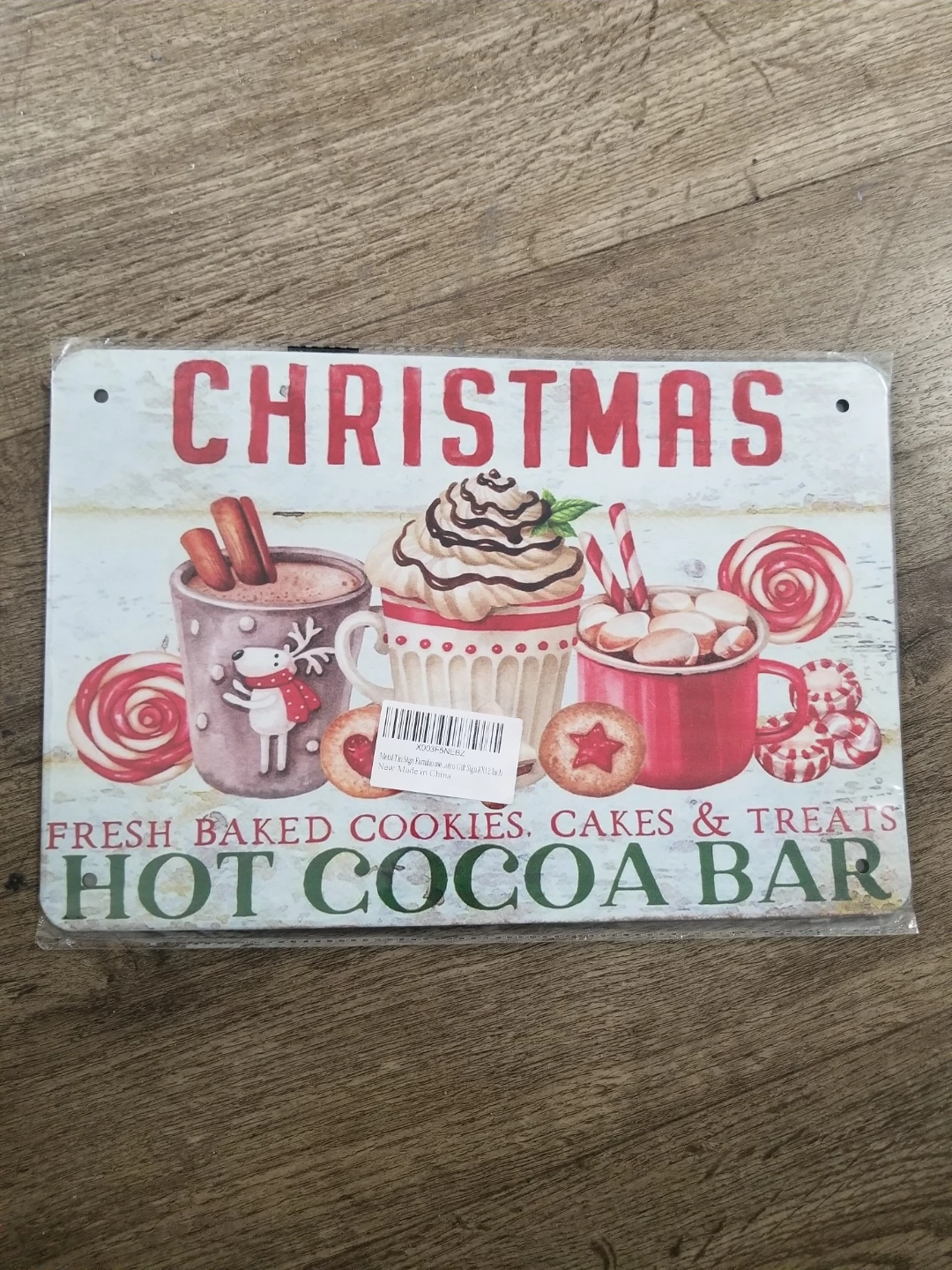 Christmas Hot Cocoa Bar Tin Sign