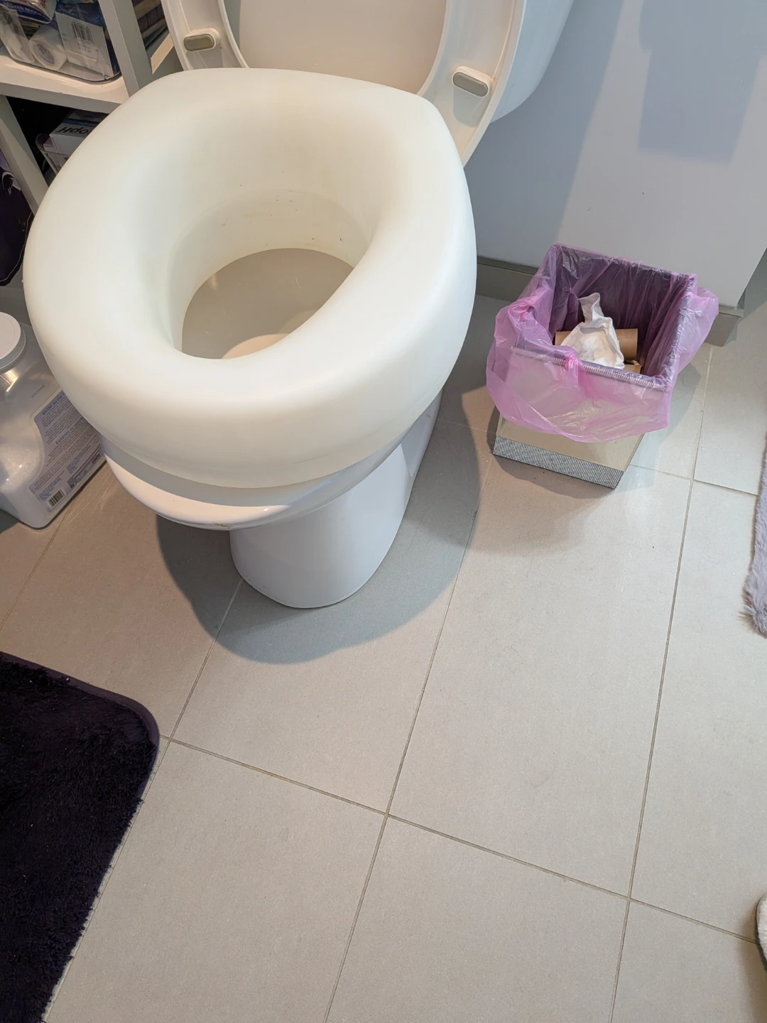 White Raised Toilet Seat