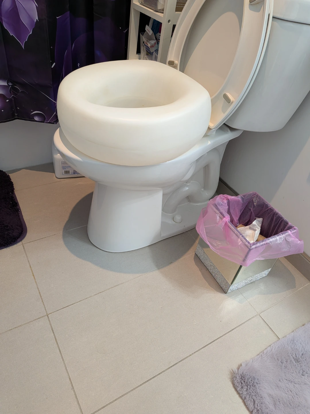 White Raised Toilet Seat - photo 2
