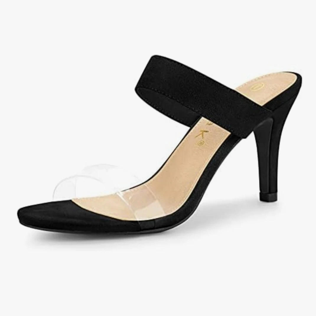 Brand new AllegravK Women's Clear Strap Stilleto Heel Slides - photo 2