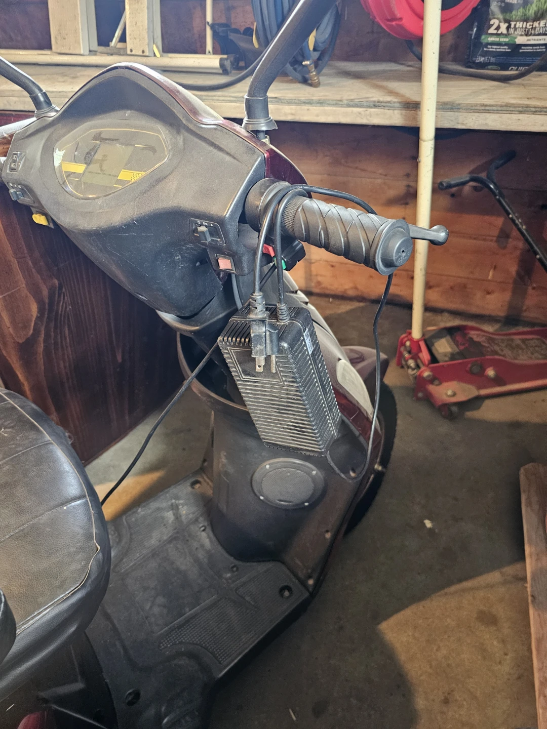 Red 3-Wheel Mobility Scooter with Basket - photo 4
