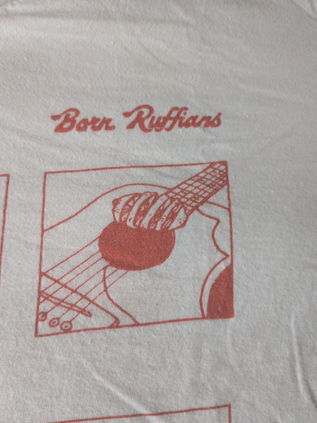 Band Shirt - Born Ruffians White Graphic T-Shirt - medium - photo 2