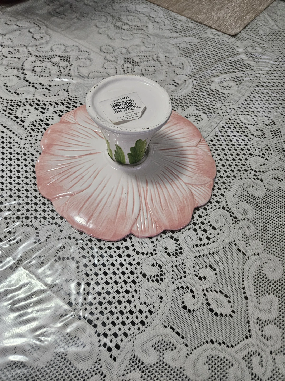 Pink Flower Shaped Cake Stand - photo 2