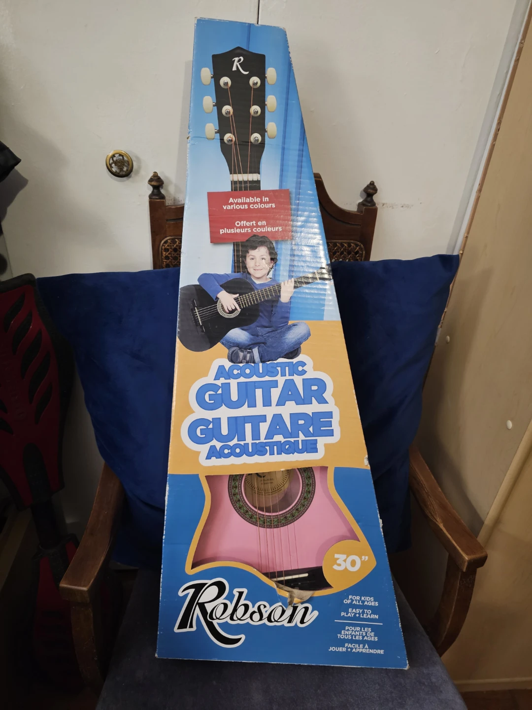 Robson Pink Acoustic Guitar - 30" for Kids
