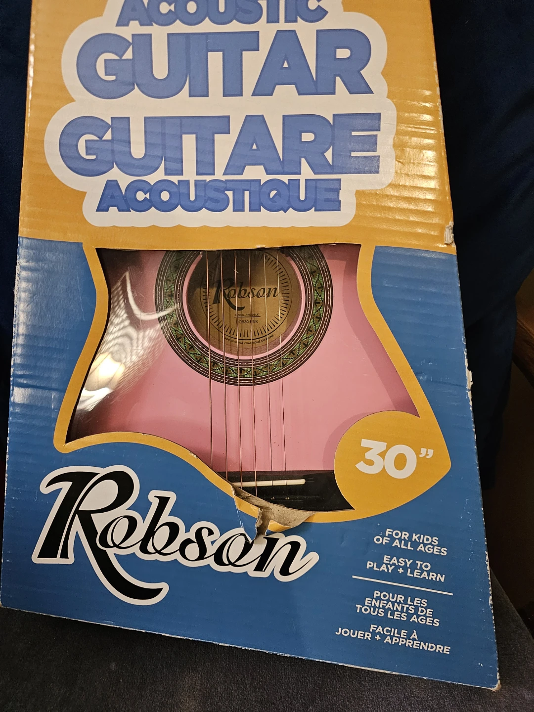Robson Pink Acoustic Guitar - 30" for Kids - photo 2