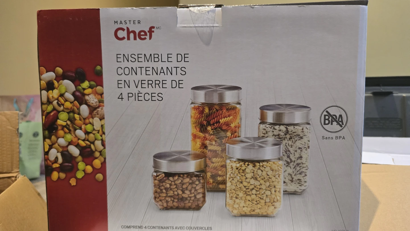 Master Chef Glass Containers - Set of 4