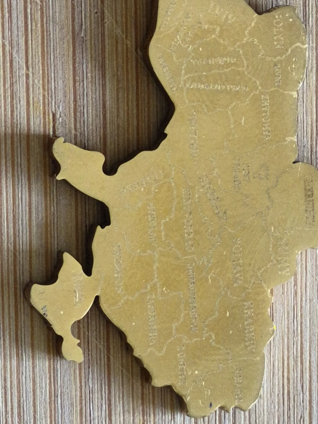 Brass Map Pendant of Ukrainia
