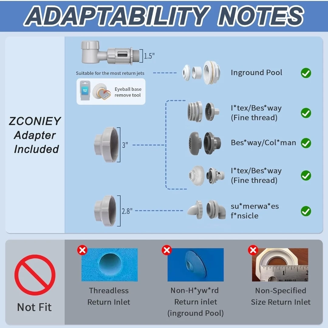Zconiey Dual Water Sprinkler Fountain for Pools - photo 5