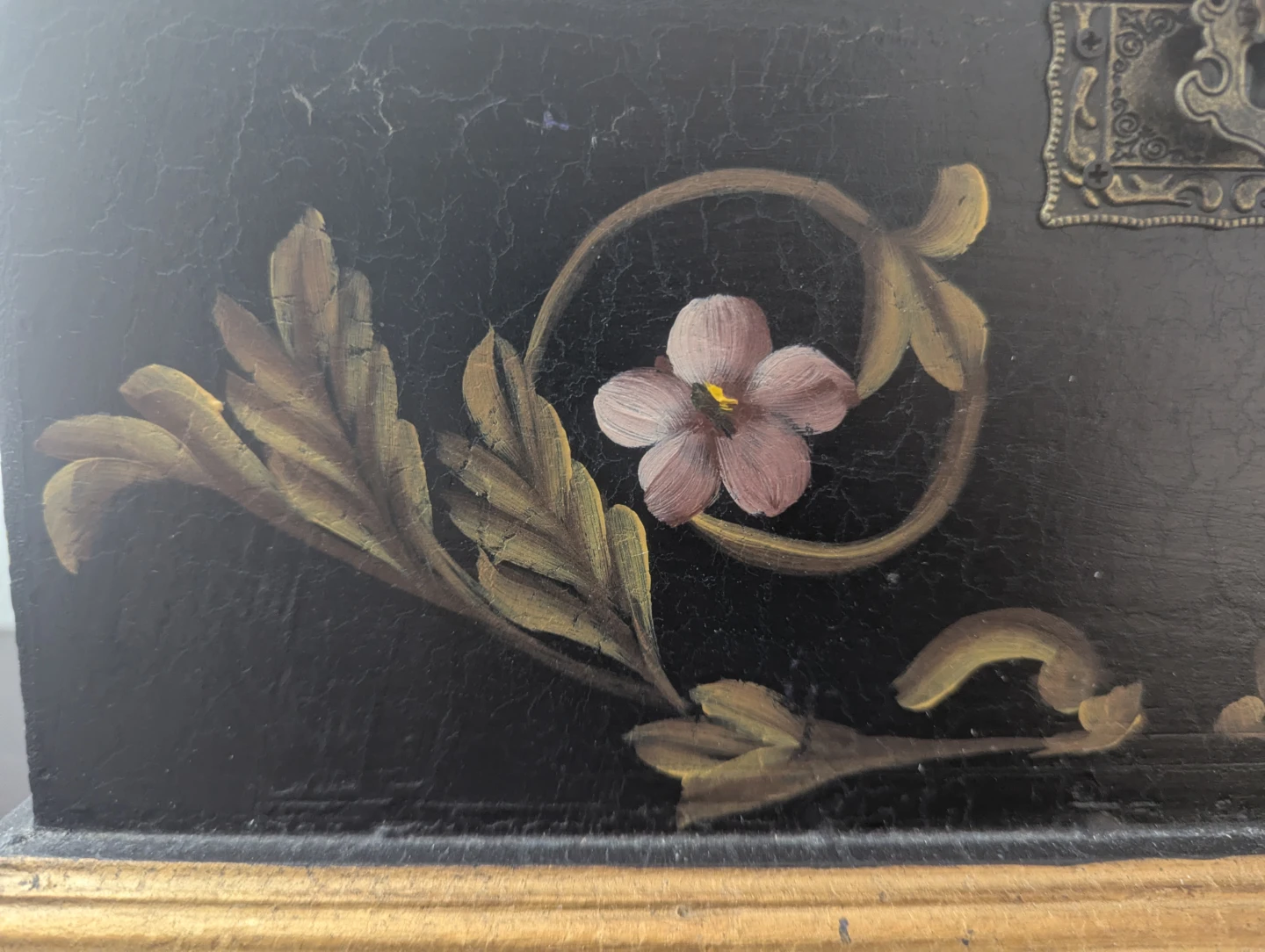 Decorative Wooden Trinket Box with Hand-Painted Floral Design - photo 2