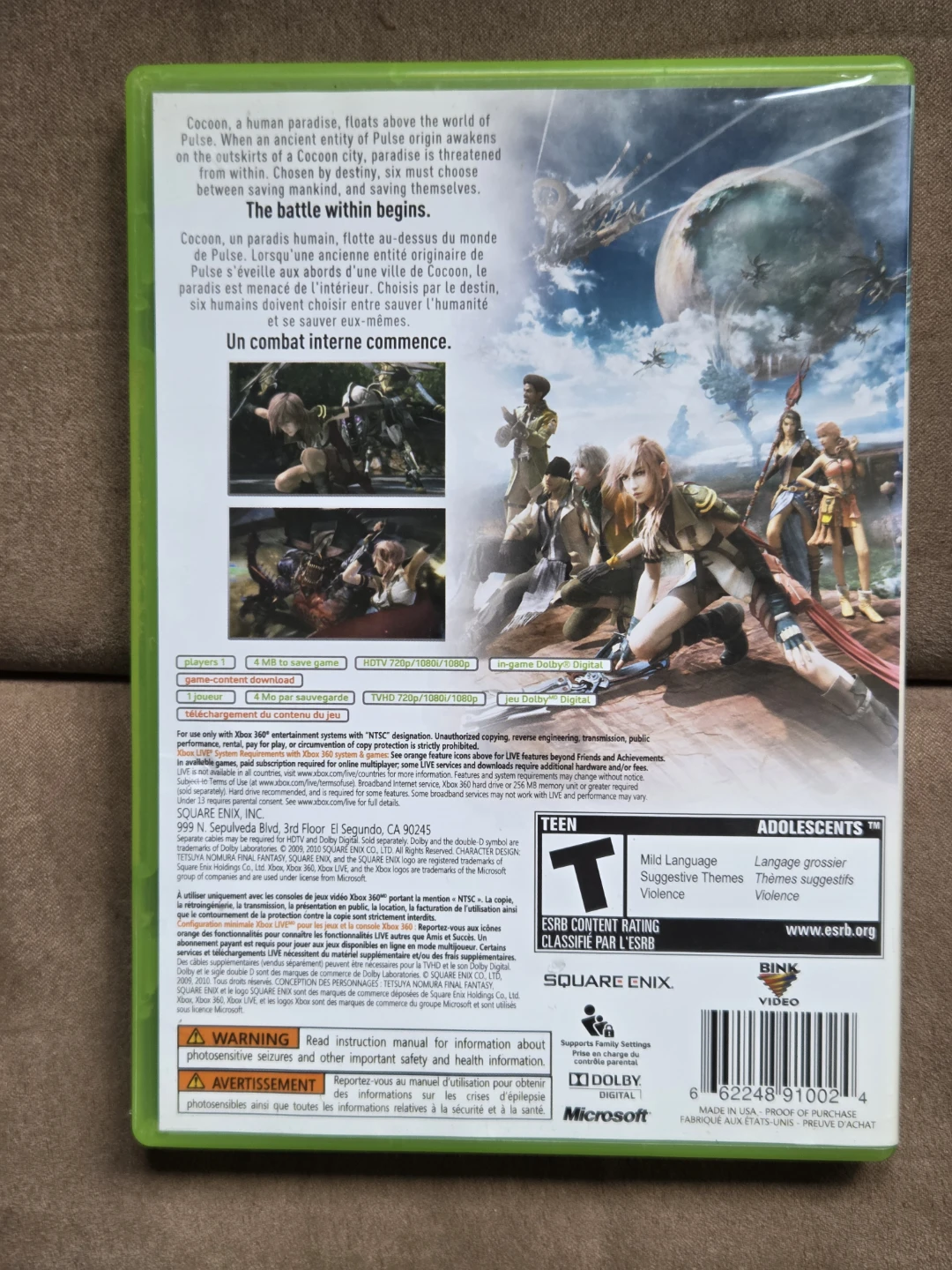 Final Fantasy XIII Xbox 360 Game - photo 2