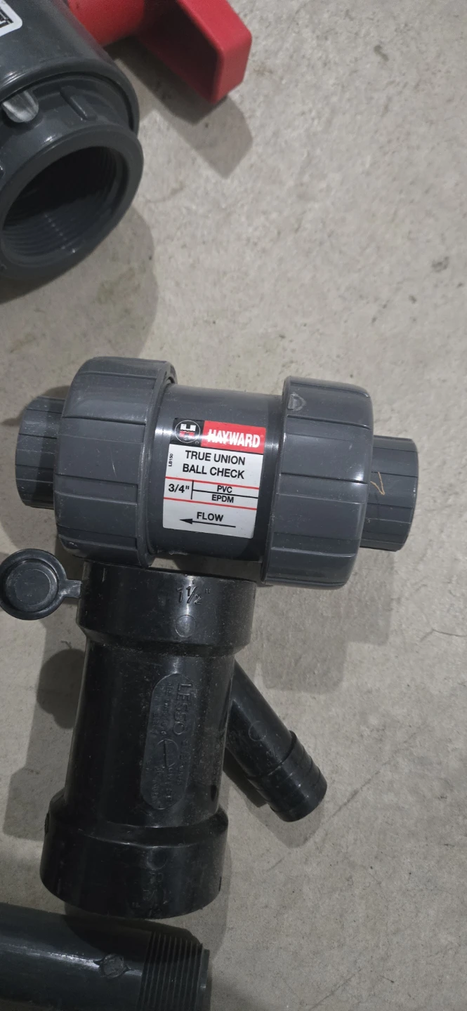Hayward True Union Ball Check Valve and Assorted PVC Fittings - photo 3