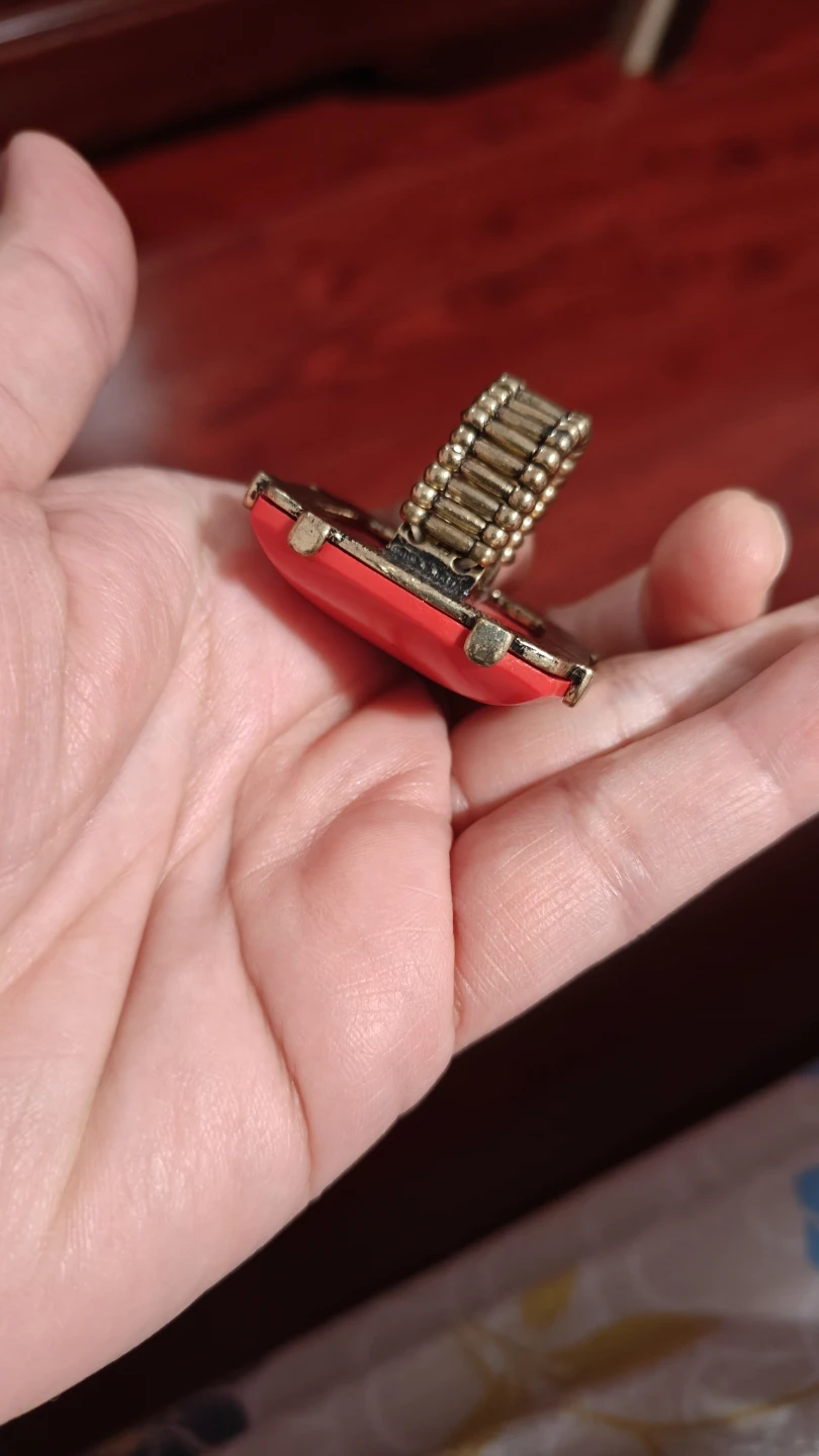 Red Square Statement Ring with Gold Band - photo 4