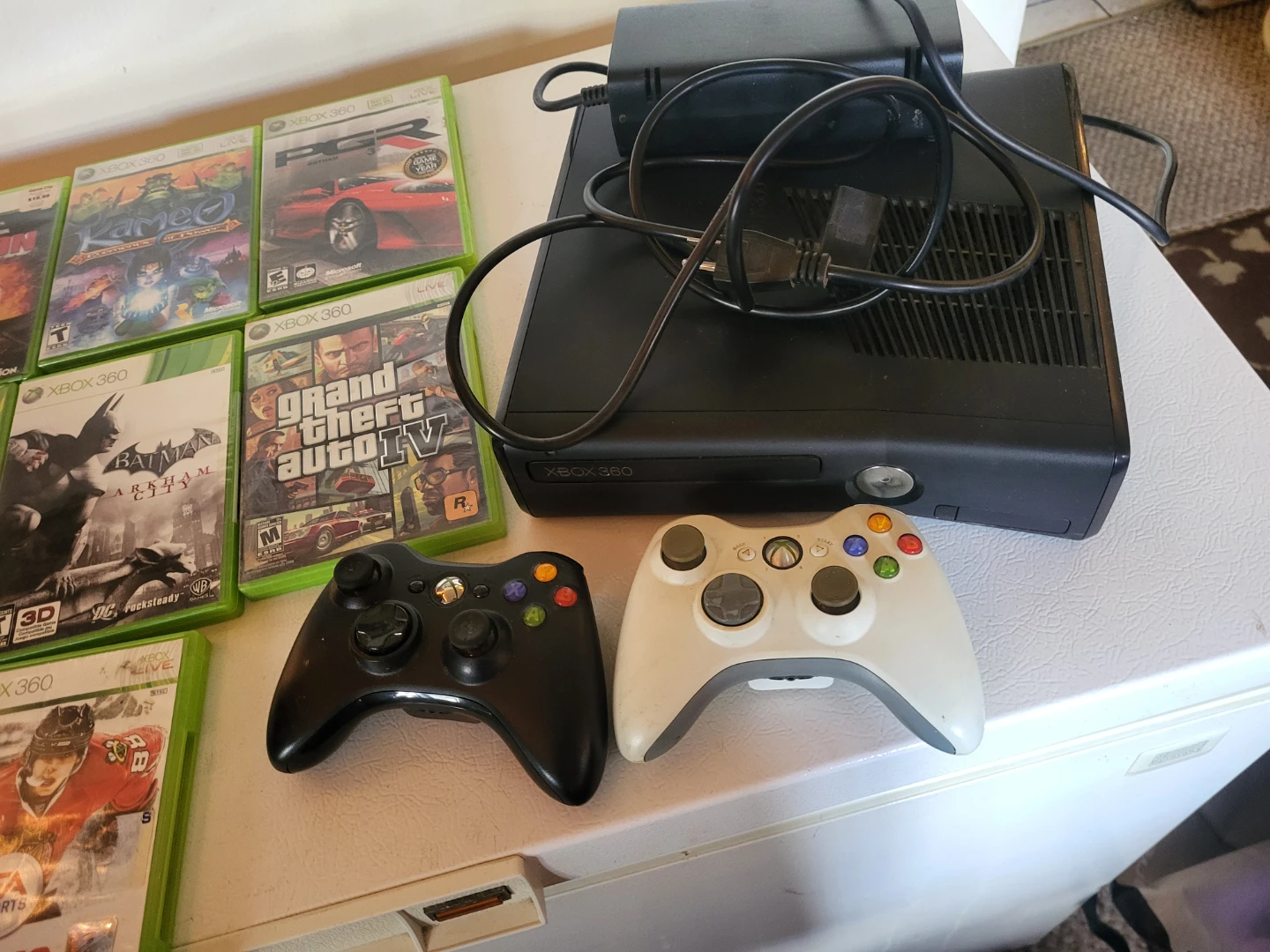 Xbox 360 Console with Games and Controllers