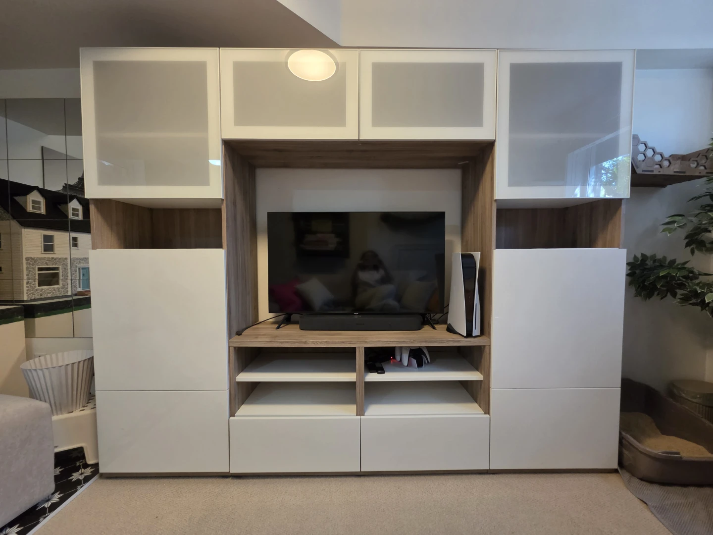 IKEA Entertainment Unit with Storage Cabinets - photo 2