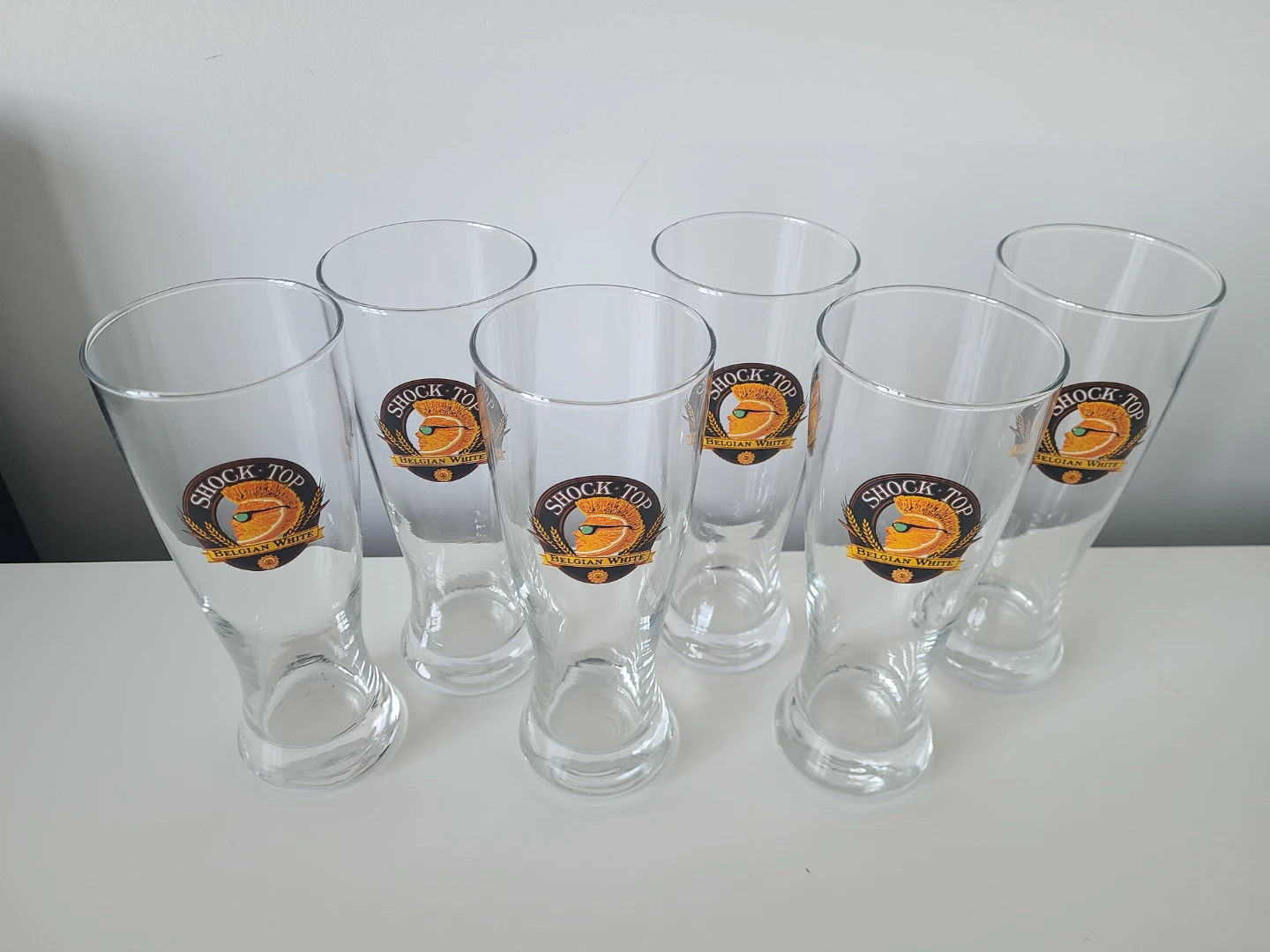 Set of 6 Shock Top Belgian White Beer Glasses - photo 2