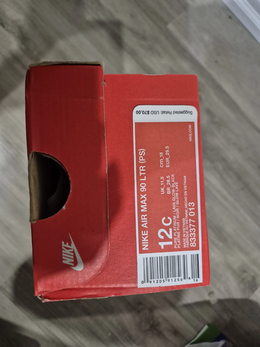 Nike Air Max 90 LTR (PS) Shoes - Toddler Size 12C - photo 4